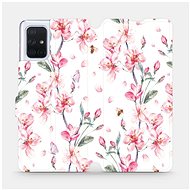 Flip case for Samsung Galaxy A71 - M124S Pink flowers - Phone Cover