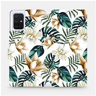 Flip case for Samsung Galaxy A71 - MC07P Golden flowers and green leaves - Phone Cover