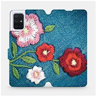 Flip mobile phone case Samsung Galaxy A71 - MD05P Denim flowers - Phone Cover