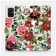 Flip case for Samsung Galaxy A71 - MD06P Roses and flowers on light green background - Phone Cover