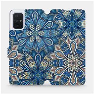 Flip case for mobile Samsung Galaxy A71 - V108P Blue mandala flowers - Phone Cover
