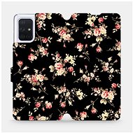Flip case for Samsung Galaxy A71 - VD02S Flowers on black - Phone Cover