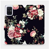 Flip mobile phone case Samsung Galaxy A71 - VD11P Rose on black - Phone Cover