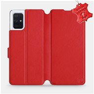 Flip case for Samsung Galaxy A71 - Red - leather - Red Leather - Phone Cover