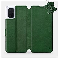 Flip case for Samsung Galaxy A71 - Green - leather - Green Leather - Phone Cover
