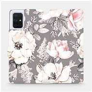 Flip case for mobile phone Samsung Galaxy A71 - MX06S Flowers on gray background - Phone Cover
