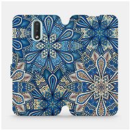 Flip mobile phone case Nokia 2.3 - V108P Blue mandala flowers - Phone Cover