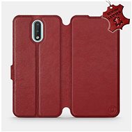 Flip case for Nokia 2.3 - Dark Red - Leather - Dark Red Leather - Phone Cover