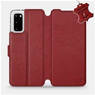 Flip case for Samsung Galaxy S20 - Dark Red - Leather - Dark Red Leather - Phone Cover