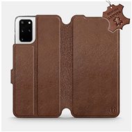 Flip case for Samsung Galaxy S20 Plus - Brown - Leather - Brown Leather - Phone Cover
