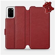 Flip case for Samsung Galaxy S20 Plus - Dark Red - Leather - Dark Red Leather - Phone Cover