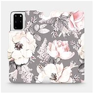 Flip mobile phone case Samsung Galaxy S20 Plus - MX06S Flowers on grey background - Phone Cover