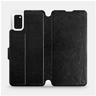 Flip case for Samsung Galaxy A41 in Black & Orange with orange interior - Phone Cover