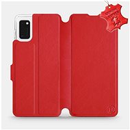Flip case for Samsung Galaxy A41 - Red - leather - Red Leather - Phone Cover