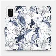 Flip case for Samsung Galaxy A41 - MX09S Blue Flowers - Phone Cover