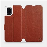 Flip case for Samsung Galaxy A31 in Brown&Gray with grey interior - Phone Cover