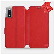 Flip case for Samsung Xcover PRO - Red - leather - Red Leather - Phone Cover