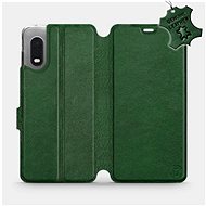 Flip case for Samsung Xcover PRO - Green - leather - Green Leather - Phone Cover
