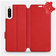 Flip case for Sony Xperia 10 II - Red - leather - Red Leather - Phone Cover