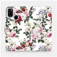Flip case for Samsung Galaxy M21 - MD01S Rose on white - Phone Cover