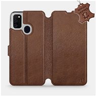 Flip case for Samsung Galaxy M21 - Brown - leather - Brown Leather - Phone Cover