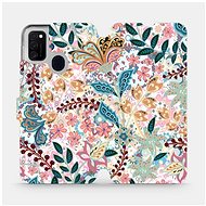Flip case for Samsung Galaxy M21 - MX04S Intricate flowers and leaves - Phone Cover