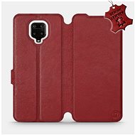 Flip case for Xiaomi Redmi Note 9 Pro - Dark Red - Dark Red Leather - Phone Cover