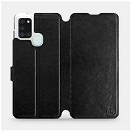 Flip case for Samsung Galaxy A21S in Black&Gray with grey interior - Phone Cover