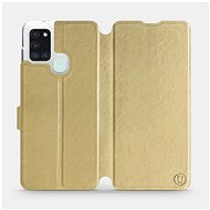 Flip case for Samsung Galaxy A21S in Gold&Gray with grey interior - Phone Cover
