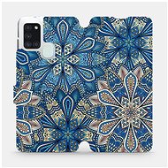 Flip case for mobile Samsung Galaxy A21S - V108P Blue mandala flowers - Phone Cover