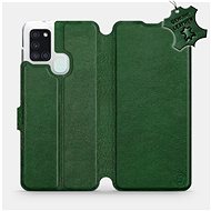Flip case for Samsung Galaxy A21S - Green - leather - Green Leather - Phone Cover