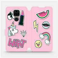 Flip case for Xiaomi Redmi Note 9 - M129S Pink WHAT - Phone Cover