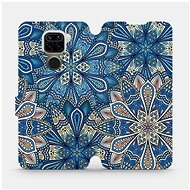 Flip case for Xiaomi Redmi Note 9 - V108P Blue mandala flowers - Phone Cover