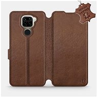 Flip case for Xiaomi Redmi Note 9 - Brown - Brown Leather - Phone Cover