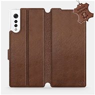 Flip phone case LG Velvet - Brown - leather - Brown Leather - Phone Cover