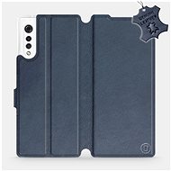 Flip mobile phone case LG Velvet - Blue - leather - Blue Leather - Phone Cover