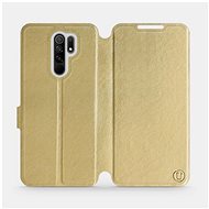 Flip case for Xiaomi Redmi 9 in Gold&Gray with grey interior - Phone Cover