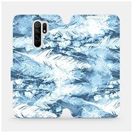 Flip case for Xiaomi Redmi 9 - M058S Light blue horizontal feathers - Phone Cover