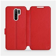 Flip case for Xiaomi Redmi 9 - Red - leather - Red Leather - Phone Cover