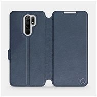 Flip case for Xiaomi Redmi 9 - Blue - leather - Blue Leather - Phone Cover