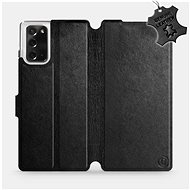 Flip case for Samsung Galaxy Note 20 - Black - leather - Black Leather - Phone Cover