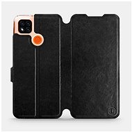 Flip case for Xiaomi Redmi 9C in Black&Gray with grey interior - Phone Cover