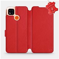 Flip case for Xiaomi Redmi 9C - Red - leather - Red Leather - Phone Cover