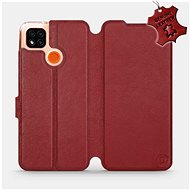 Flip case for Xiaomi Redmi 9C - Dark Red - Dark Red Leather - Phone Cover