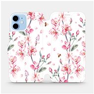 Flip case for Apple iPhone 12 mini - M124S Pink flowers - Phone Cover