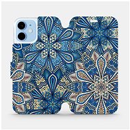 Flip case for Apple iPhone 12 mini - V108P Blue mandala flowers - Phone Cover