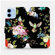 Flipové puzdro na mobil Apple iPhone 12 mini – VD09S Vtáky a kvety - Kryt na mobil