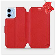 Flip mobile case Apple iPhone 12 mini - Red - leather - Red Leather - Phone Cover