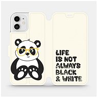 Flip mobile case Apple iPhone 12 - M041S Panda - life is not always black and white - Phone Cover