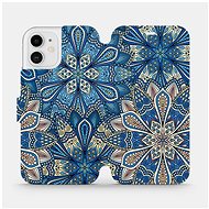 Flip mobile phone case Apple iPhone 12 - V108P Blue mandala flowers - Phone Cover